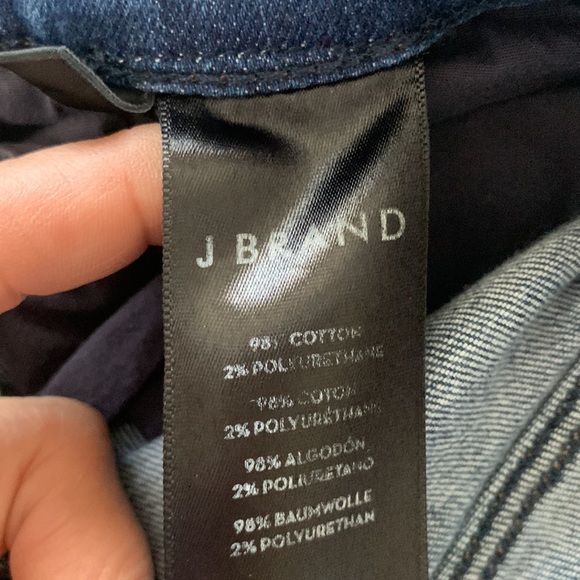 J Brand Maria High Waisted Diversion Destruct Distressed Raw Hem Skinny Jeans - Picture 12 of 16